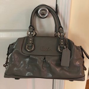 Authentic Coach Gray Patent Purse